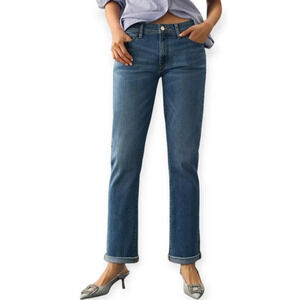 Anthropologie Pilcro Slim Boyfriend Fit Jeans Medium Blue Wash 27